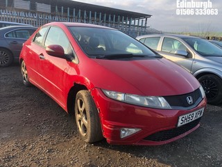 Location: Edinburgh - 2009 HONDA CIVIC SI I-VTEC 5 Door Hatchback REG: SH59XPW, Keys: No, MOT Expiry date: 11/09/2025, 1339 Petrol, 6 Speed Manual Petrol, Former Keepers: 7