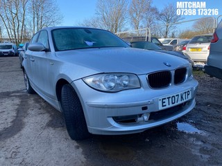 Location: Mitcham - 2007 BMW 116I SE 5 Door Hatchback REG: ET07KTP, Keys: No, MOT Expiry date: 20/03/2026, 1596 Petrol, 6 Speed Manual Petrol, Former Keepers: 8