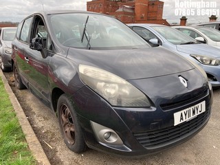 Location: Nottingham - 2011 RENAULT GRAND SCENIC EXPRESSION D MPV REG: AY11WYJ, Keys: No, MOT Expiry date: 07/07/2024, 1461 Diesel, 6 Speed Manual Diesel, Former Keepers: 2