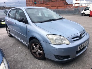 Location: Nottingham - 2004 TOYOTA COROLLA T3 VVTI 5 Door Hatchback REG: YD54VPX, Keys: No, MOT Expiry date: 19/01/2026, 1598 Petrol, 5 Speed Manual Petrol, Former Keepers: 4
