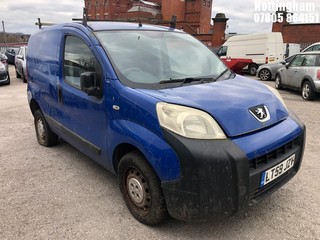 Location: Nottingham - 2009 PEUGEOT BIPPER S HDI Panel Van REG: LT59JZV, Keys: No, MOT Expiry date: 01/10/2024, 1399 Diesel, 5 Speed Manual Diesel, Former Keepers: 8