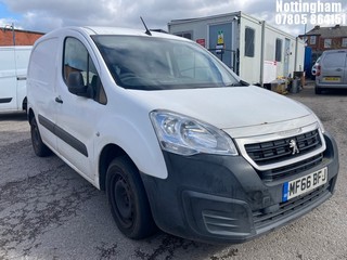 Location: Nottingham - 2016 PEUGEOT PARTNER PROFESSION L1 BLU Panel Van REG: MF66BFJ, Keys: No, MOT Expiry date: 02/02/2026, 1560 Diesel, 5 Speed Manual Diesel, Former Keepers: 2