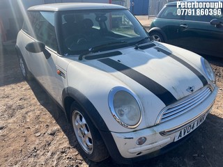 Location: Peterborough - 2004 MINI MINI COOPER 3 Door Hatchback REG: AV04VMR, Keys: No, MOT Expiry date: 26/02/2025, 1598 Petrol, 5 Speed Manual Petrol, Former Keepers: 9
