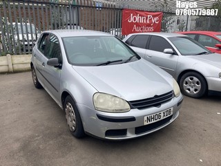 Location: Hayes - 2006 VOLKSWAGEN GOLF S 80 5 Door Hatchback REG: NH06XDB, Keys: No, MOT Expiry date: 29/06/2025, 1390 Petrol, 5 Speed Manual Petrol, Former Keepers: 5