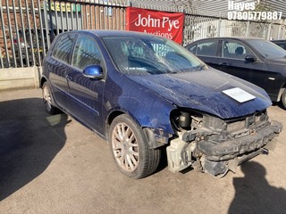 Location: Hayes - 2008 VOLKSWAGEN GOLF GT SPORT TDI 170 S-A 5 Door Hatchback REG: VA08HKD, Keys: No, MOT Expiry date: 02/12/2025, 1968 Diesel, 6 Speed Semi Auto Diesel, Former Keepers: 5