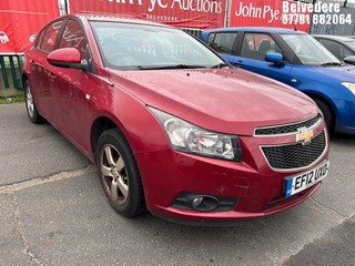 Location: Belvedere - 2012 CHEVROLET CRUZE LT AUTO 5 Door Hatchback REG: EF12UXO, Keys: No, MOT Expiry date: 19/12/2025, 1598 Petrol, 6 Speed Auto Petrol, Former Keepers: 6