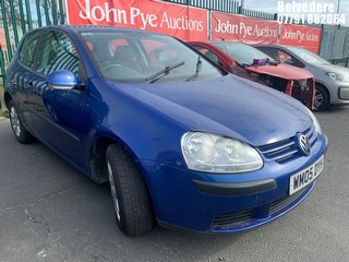 Location: Belvedere - 2005 VOLKSWAGEN GOLF FSI SE 3 Door Hatchback REG: WM05DYH, Keys: No, MOT Expiry date: 20.04.2026, 1598 Petrol, 6 Speed Manual Petrol, Former Keepers: 5