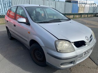 Location: Belvedere - 2004 NISSAN ALMERA TINO S 5 Door Hatchback REG: DC53FWM, Keys: No, MOT Expiry date: 16/01/2027, 1769 Petrol, 5 Speed Manual Petrol, Former Keepers: 4