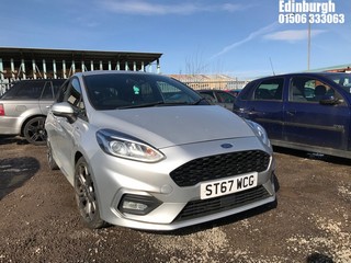 Location: Edinburgh - 2018 FORD FIESTA ST-LINE TURBO 5 Door Hatchback REG: ST67WCG, Keys: No, MOT Expiry date: 11/02/2025, 998 Petrol, 6 Speed Manual Petrol, Former Keepers: 3