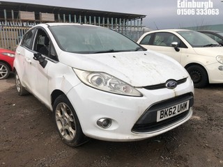 Location: Edinburgh - 2012 FORD FIESTA ZETEC 5 Door Hatchback REG: BK62UHM, Keys: No, MOT Expiry date: 11/07/2024, 1388 Petrol, 5 Speed Manual Petrol, Former Keepers: 3