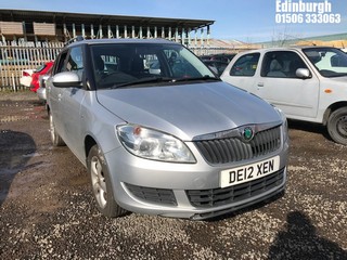 Location: Edinburgh - 2012 SKODA FABIA SE TDI CR 75 Estate REG: DE12XEN, Keys: No, MOT Expiry date: 08/10/2025, 1598 Diesel, 5 Speed Manual Diesel, Former Keepers: 5