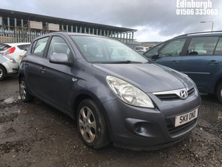 Location: Edinburgh - 2011 HYUNDAI I20 COMFORT 5 Door Hatchback REG: SK11OND, Keys: No, MOT Expiry date: 16/05/2025, 1248 Petrol, 5 Speed Manual Petrol, Former Keepers: 4