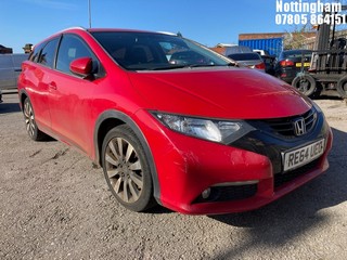 Location: Nottingham - 2015 HONDA CIVIC I-DTEC SR Estate REG: RE64UEO, Keys: No, MOT Expiry date: 05/04/2024, 1597 Diesel, 6 Speed Manual Diesel, Former Keepers: 3