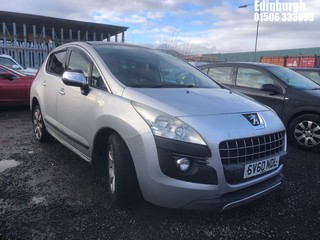 Location: Edinburgh - 2010 PEUGEOT 3008 EXCLUSIVE HDI 5 Door Hatchback REG: SV60NDL, Keys: No, MOT Expiry date: 11/07/2026, 1997 Diesel, 6 Speed Manual Diesel, Former Keepers: 6