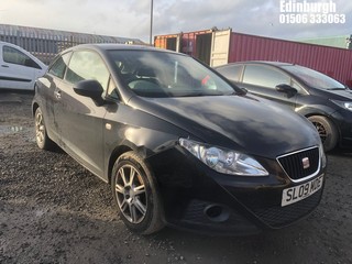Location: Edinburgh - 2009 SEAT IBIZA SE 3 Door Hatchback REG: SL09MDE, Keys: No, MOT Expiry date: 07/05/2026, 1390 Petrol, 5 Speed Manual Petrol, Former Keepers: 9
