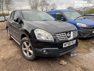 Location: Mitcham - 2009 NISSAN QASHQAI ACENTA 5 Door Hatchback REG: MT58YEJ, Keys: No, MOT Expiry date: 19/09/2026, 1598 Petrol, 5 Speed Manual Petrol, Former Keepers: 10