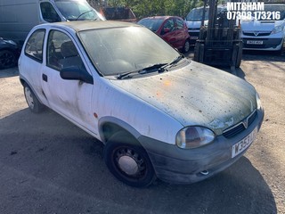 Location: Mitcham - 2000 VAUXHALL CORSA ENVOY 12V 3 Door Hatchback REG: W353LRA, Keys: No, MOT Expiry date: 08/01/2025, 973 Petrol, 5 Speed Manual Petrol, Former Keepers: 6