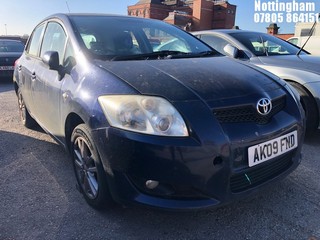 Location: Nottingham - 2009 TOYOTA AURIS TR VVT-I 5 Door Hatchback REG: AK09FND, Keys: No, MOT Expiry date: 03/04/2025, 1598 Petrol, 5 Speed Manual Petrol, Former Keepers: 8