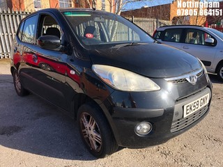 Location: Nottingham - 2009 HYUNDAI I10 COMFORT 5 Door Hatchback REG: EK59GNY, Keys: No, MOT Expiry date: 03/10/2026, 1248 Petrol, 5 Speed Manual Petrol, Former Keepers: 5