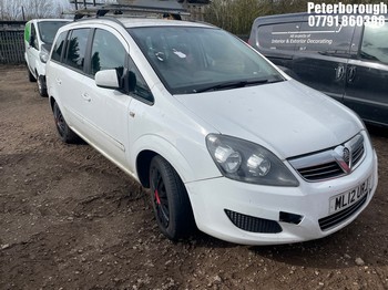 Location: Peterborough - 2012 VAUXHALL ZAFIRA EXCLUSIV MPV REG: ML12URJ, Keys: No, MOT Expiry date: 01/12/2024, 1598 Petrol, 5 Speed Manual Petrol, Former Keepers: 4