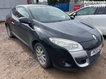 Location: Peterborough - 2010 RENAULT MEGANE PRIVILEGE TTOM DCI Coupe REG: PE10HZA, Keys: No, MOT Expiry date: 29/06/2026, 1870 Diesel, 6 Speed Manual Diesel, Former Keepers: 5