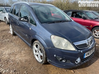 Location: Peterborough - 2009 VAUXHALL ZAFIRA SRI XP 150 CDTI A MPV REG: KM09OBF, Keys: No, MOT Expiry date: 12/11/2025, 1910 Diesel, 6 Speed Auto Diesel, Former Keepers: 8