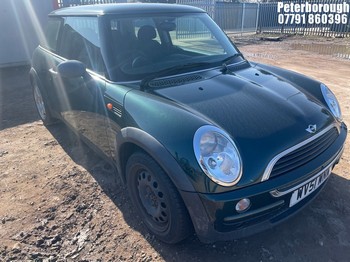 Location: Peterborough - 2001 MINI MINI ONE 3 Door Hatchback REG: WV51WNW, Keys: No, MOT Expiry date: 22/04/2026, 1598 Petrol, 5 Speed Manual Petrol, Former Keepers: 4