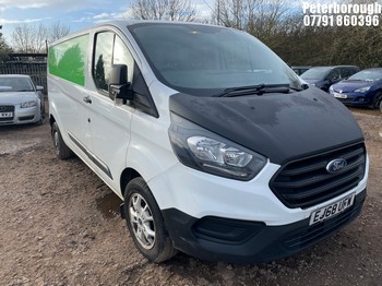 Location: Peterborough - 2018 FORD TRANSIT CUSTOM 300 BASE Panel Van REG: EJ68UFW, Keys: No, MOT Expiry date: 16/02/2027, 1995 Diesel, 6 Speed Manual Diesel, Former Keepers: 5