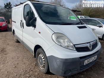 Location: Peterborough - 2007 VAUXHALL VIVARO 2700 CDTI SWB Panel Van REG: LS07LZA, Keys: No, MOT Expiry date: 06/02/2026, 1995 Diesel, 6 Speed Manual Diesel, Former Keepers: 5