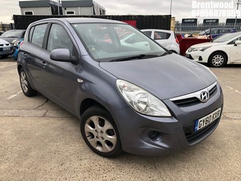 Location: Brentwood - 2010 HYUNDAI I20 COMFORT 5 Door Hatchback REG: GY60KXR, Keys: No, MOT Expiry date: 02/12/2026, 1396 Petrol, 5 Speed Manual Petrol, Former Keepers: 4