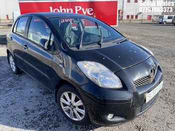 Location: South Wales - 2009 TOYOTA YARIS T-SPIRIT VVT-I 5 Door Hatchback REG: SL59YCA, Keys: No, MOT Expiry date: 19-09-2025, 1329 Petrol, 6 Speed Manual Petrol, Former Keepers: 4