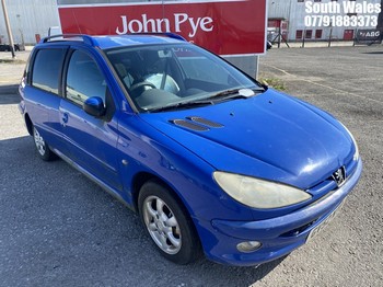 Location: South Wales - 2002 PEUGEOT 206 SW HDI XT Estate REG: GV52NTO, Keys: No, MOT Expiry date: 03/12/2025, 1398 Diesel, 5 Speed Manual Diesel, Former Keepers: 7