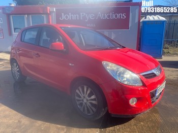 Location: Hull - 2009 HYUNDAI I20 STYLE 5 Door Hatchback REG: RE09XLY, Keys: No, MOT Expiry date: 13/01/2026, 1396 Petrol, 5 Speed Manual Petrol, Former Keepers: 4