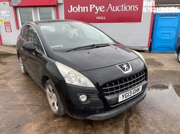 Location: Hull - 2013 PEUGEOT 3008 ACTIVE E-HDI S-A 5 Door Hatchback REG: YG13GHK, Keys: No, MOT Expiry date: 12/02/2026, 1560 Diesel, 6 Speed Semi Auto Diesel, Former Keepers: 4
