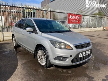Location: Hayes - 2008 FORD FOCUS TITANIUM 100 5 Door Hatchback REG: CE58EKZ, Keys: No, MOT Expiry date: 05/01/2027, 1596 Petrol, 5 Speed Manual Petrol, Former Keepers: 6