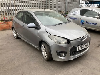 Location: Hayes - 2010 MAZDA 2 TAKUYA 5 Door Hatchback REG: LD60MXV, Keys: No, MOT Expiry date: 26/03/2026, 1349 Petrol, 5 Speed Manual Petrol, Former Keepers: 7