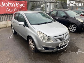 Location: Hayes - 2009 VAUXHALL CORSA DESIGN 16V T-PORT A 5 Door Hatchback REG: DY59HHX, Keys: No, MOT Expiry date: 07/01/2026, 1364 Petrol, 4 Speed Auto Petrol, Former Keepers: 8