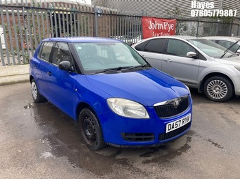Location: Hayes - 2007 SKODA FABIA 1 HTP 70 5 Door Hatchback REG: DA57RYK, Keys: No, MOT Expiry date: 03/12/2026, 1198 Petrol, 5 Speed Manual Petrol, Former Keepers: 9
