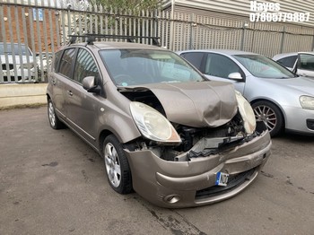 Location: Hayes - 2008 NISSAN NOTE TEKNA AUTO MPV REG: ND08MKA, Keys: No, MOT Expiry date: 08/06/2026, 1598 Petrol, 4 Speed Auto Petrol, Former Keepers: 6