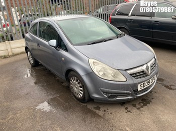 Location: Hayes - 2009 VAUXHALL CORSA LIFE 3 Door Hatchback REG: SD09OPU, Keys: No, MOT Expiry date: 14/01/2026, 1229 Petrol, 5 Speed Manual Petrol, Former Keepers: 6