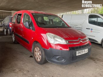 Location: Hayes - 2009 CITROEN BERLINGO M-SP VT 16V 90 MPV REG: BN09RJJ, Keys: No, MOT Expiry date: 05/05/2026, 1587 Petrol, 5 Speed Manual Petrol, Former Keepers: 6