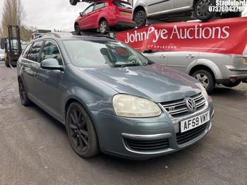 Location: Stapleford - 2009 VOLKSWAGEN GOLF SPT-LINE TDI DPF Estate REG: AF59VWY, Keys: Yes, MOT Expiry date: 28/06/2026, 1968 Diesel, 6 Speed Manual Diesel, Former Keepers: 13