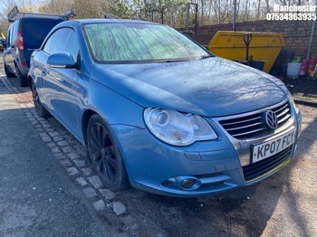 Location: Manchester - 2007 VOLKSWAGEN EOS SPORT TDI Convertible REG: KP07FCY, 1968 Diesel, 6 Speed Manual Diesel, Former Keepers: 5, Keys: No, MOT Expiry date: 29/08/2025