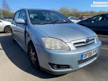 Location: Manchester - 2006 TOYOTA COROLLA COLOUR COL-N VVTI 5 Door Hatchback REG: DF06FPZ, 1598 Petrol, 5 Speed Manual Petrol, Former Keepers: 4, Keys: No, MOT Expiry date: 30/01/2026