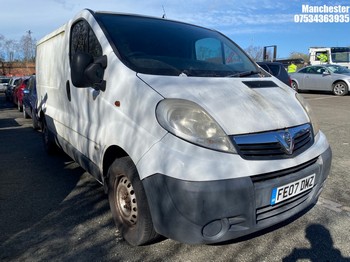 Location: Manchester - 2007 VAUXHALL VIVARO 2900 CDTI SWB Panel Van REG: FE07DMZ, 1995 Diesel, 6 Speed Manual Diesel, Former Keepers: 3, Keys: No, MOT Expiry date: 22/03/2025