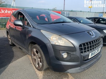 Location: BELVEDERE - 2011 PEUGEOT 3008 SPORT HDI 5 Door Hatchback REG: BK61ZRX, 1560cc Diesel, 6 Speed Manual Diesel, Former Keepers: 6, Keys: Yes, MOT: Expiry date20.03.2026