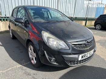 Location: Belvedere - 2012 VAUXHALL CORSA SXI AC 5 Door Hatchback REG: WR12SLU, Keys: No, MOT Expiry date: 29/12/2026, 1398 Petrol, 5 Speed Manual Petrol, Former Keepers: 6