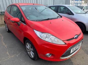 Location: Belvedere - 2009 FORD FIESTA ZETEC 3 Door Hatchback REG: YL10PHU, Keys: No, MOT Expiry date: 12.03.2026, 1242 Petrol, Manual, Former Keepers: 7
