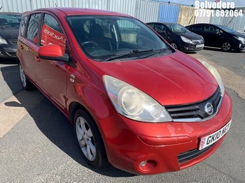 Location: Belvedere - 2010 NISSAN NOTE N-TEC MPV REG: GK10NGY, Keys: No, MOT Expiry date: 18.03.2025, 1386 Petrol, 5 Speed Manual Petrol, Former Keepers: 5