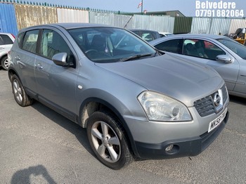 Location: Belvedere - 2008 NISSAN QASHQAI ACENTA 2WD 5 Door Hatchback REG: MK58FNO, Keys: No, MOT Expiry date: 15/01/2027, 1598 Petrol, 5 Speed Manual Petrol, Former Keepers: 4